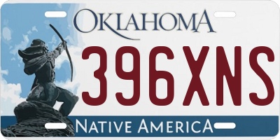 OK license plate 396XNS