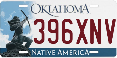 OK license plate 396XNV