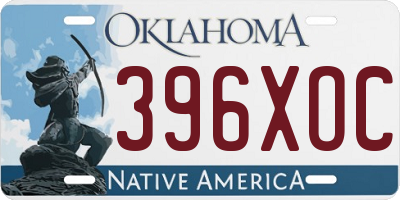 OK license plate 396XOC