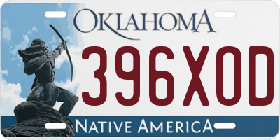 OK license plate 396XOD