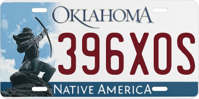 OK license plate 396XOS