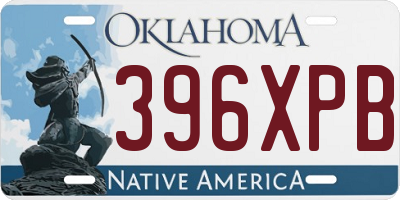 OK license plate 396XPB