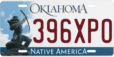 OK license plate 396XPO