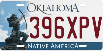 OK license plate 396XPV