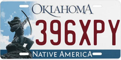 OK license plate 396XPY