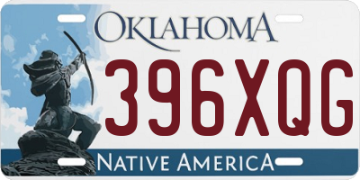 OK license plate 396XQG