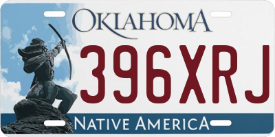 OK license plate 396XRJ