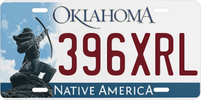 OK license plate 396XRL
