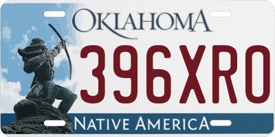 OK license plate 396XRO