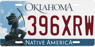 OK license plate 396XRW