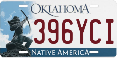 OK license plate 396YCI