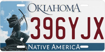 OK license plate 396YJX