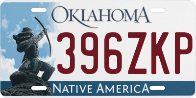 OK license plate 396ZKP