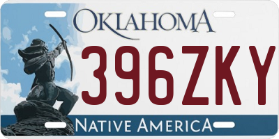 OK license plate 396ZKY