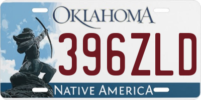 OK license plate 396ZLD