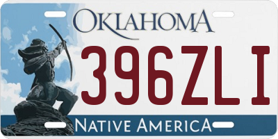 OK license plate 396ZLI