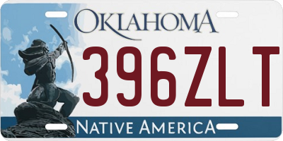 OK license plate 396ZLT