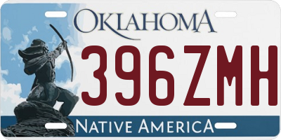 OK license plate 396ZMH