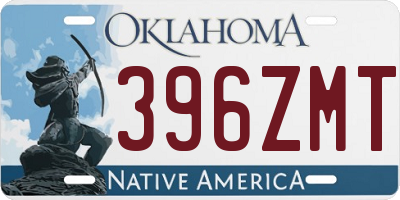 OK license plate 396ZMT
