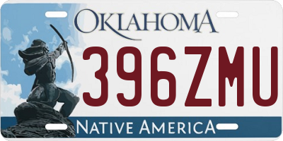 OK license plate 396ZMU