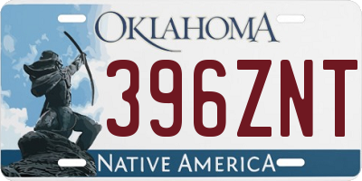 OK license plate 396ZNT