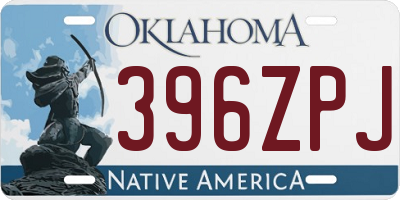 OK license plate 396ZPJ