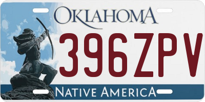 OK license plate 396ZPV