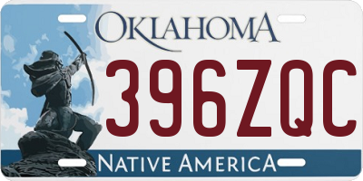 OK license plate 396ZQC