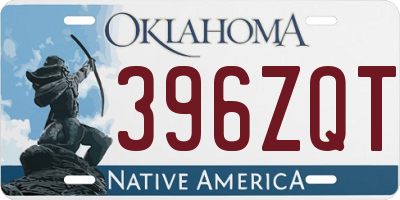 OK license plate 396ZQT