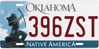 OK license plate 396ZST