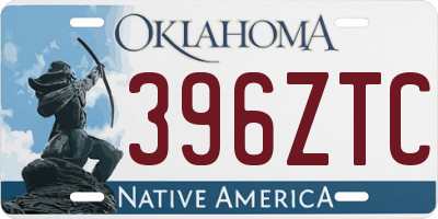 OK license plate 396ZTC