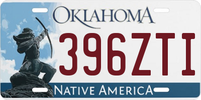 OK license plate 396ZTI