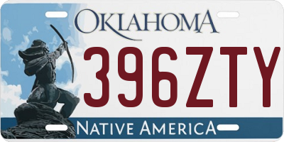 OK license plate 396ZTY