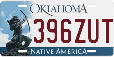 OK license plate 396ZUT