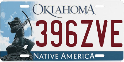 OK license plate 396ZVE