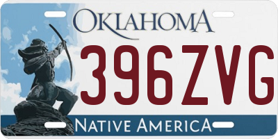 OK license plate 396ZVG