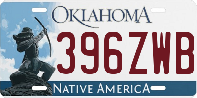 OK license plate 396ZWB