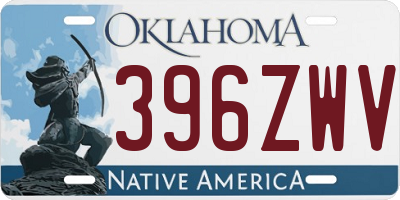 OK license plate 396ZWV