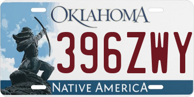 OK license plate 396ZWY