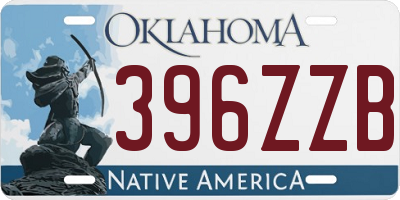 OK license plate 396ZZB