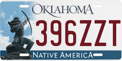 OK license plate 396ZZT