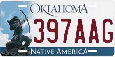 OK license plate 397AAG