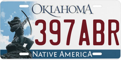OK license plate 397ABR