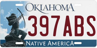 OK license plate 397ABS