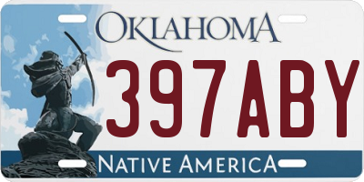 OK license plate 397ABY