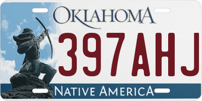 OK license plate 397AHJ