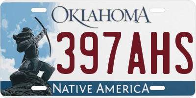 OK license plate 397AHS