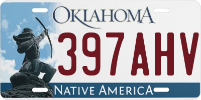 OK license plate 397AHV