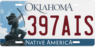 OK license plate 397AIS