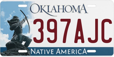 OK license plate 397AJC